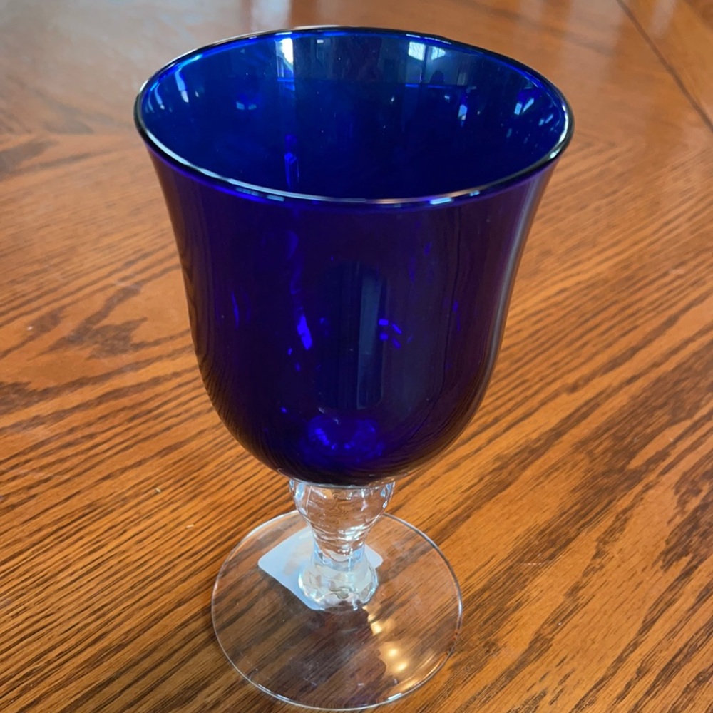 Libby cobalt blue iced tea glass